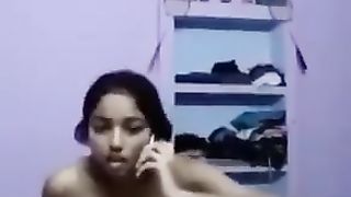 Sexy Indian Girl Fingering Selfie for B