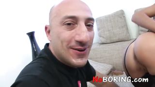 Pretty Girl gets her Asshole Destroyed by HUGE COCK