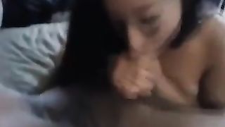 Asian Teen From My Class Sucks Huge Cock
