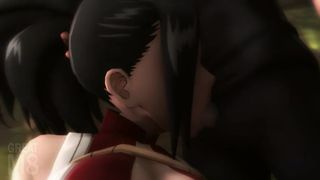 My Hero Academia - "training Session" Momo x Todoroki x Tokoyami