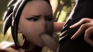 My Hero Academia - "training Session" Momo x Todoroki x Tokoyami