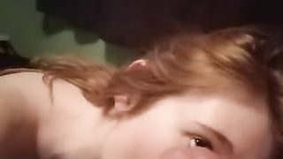 Redhead Teen Sucks Cock for the first Time