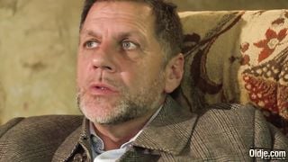 College girl loves how old man fingers her pussy and fucks her hardcore