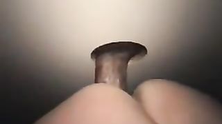 Mature amateur barebacks BBC at gloryhole