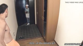 Japanese delivery girl, Lulu Kinouchi got nailed for mistake