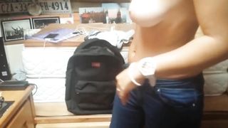 My young cousin strip and sucking