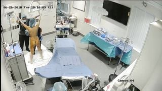 Hidden cam inside clinic of plastic surgery