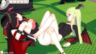 Koikatu H-Gameplay with Morrigan & Ithica