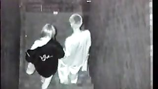 Night Outdoor Sex In A Building Shade