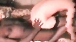 Cuckold asian MILF fucked by hired black bull sissy watches