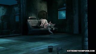 Foxy 3D Cartoon Zombie Vixen Sucking and Fucking