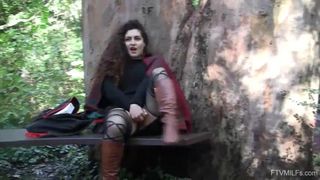 Curvy Arab MILF Lili Public Nudity and Masturbation Play