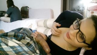 GF Sucks and have Cum in Mouth. WHILE the Step Sister "game of Thrones" Se