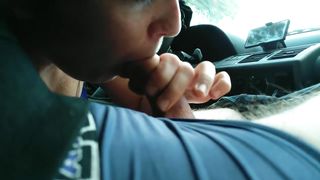 Redhead Teen Suck Small Dick in Car with Passion