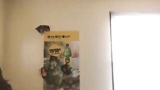 Boyfriend Fucks Sexy Green Eyed Girlfriend while Parents are Gone.