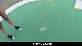 Thickumz - SlimThick Ebony gets Dirty while at MIniGolf