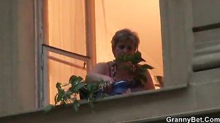 Lonely granny takes big cock