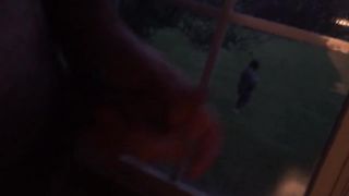 Neighbor watches me jerk off through window