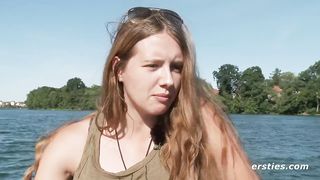 Alba Rubbing Her Sweet Pussy Down by the Lake