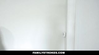 FamilyStrokes - He Slides His Fat Black Cock In Her Tight Pussy