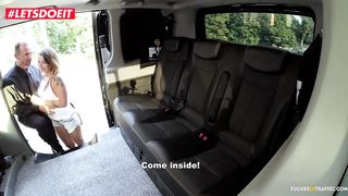 LETSDOEIT - Petite Czech Teen Cums Hard In Taxi In Public