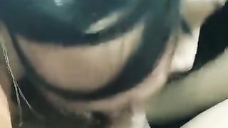 Hot Latina Sucks off Dick in Car!