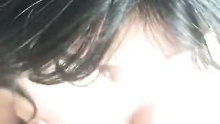 Girlfriend Greets Boyfriend Home from Tour with SLOPPY Blowjob