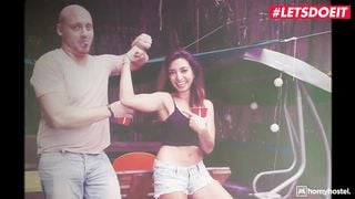 LETSDOEIT - Naughty Teen Frida Sante Fucked Hard In Hostel Bathroom