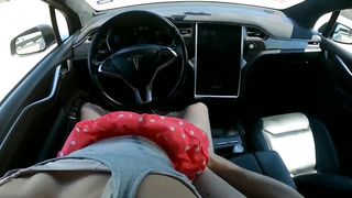 TINDER DATE CUMS IN ME IN A TESLA ON AUTOPILOT