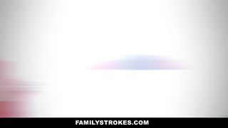 FamilyStrokes - Watching her stepson masturbate