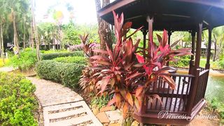 POV Sex with Exotic Teen in a Hotel on a Tropical Island and Cum on Feet