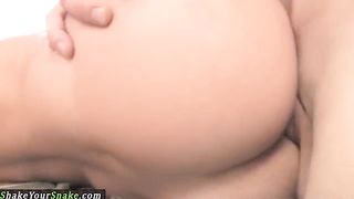 Tiny Amateur gets her Tight Cunt Slammed