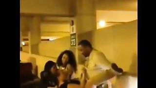 Man Fucks Girl on Car while People Watch