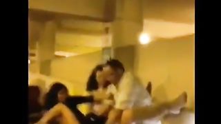Man Fucks Girl on Car while People Watch