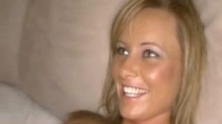 Blonde teen takes a thick BBC