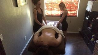 Four Handed Happy ending Massage - Hidden Cam