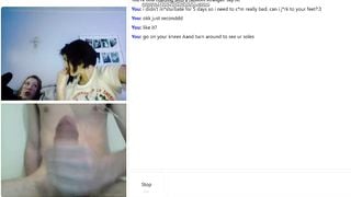 Omegle Cum (hand Free Orgasm) for Beautiful Teen Feet