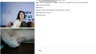 Omegle Cum (hand Free Orgasm) for Beautiful Teen Feet