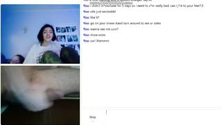 Omegle Cum (hand Free Orgasm) for Beautiful Teen Feet