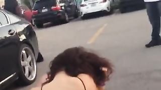 Pussy and Tits Exposed in Fight