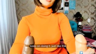 COSPLAY BABE VELMA SCOOBY DOO JOI, JERK OFF INSTRUCTION PUNHETA GUIADA BBC