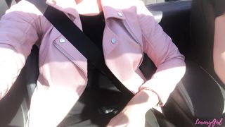 Outdoor Blowjob in the Car! Young Babe in a Cabriolet. LuxuryGirl.