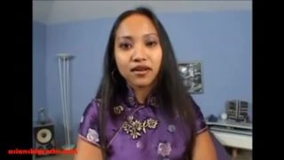 Big Huge White Monster Cock Breaking Open Asian Maid Pussy