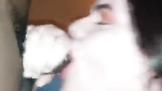 Ugly Thot with Face Full of make up Lets BBC Disrespect her Throat