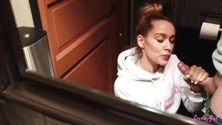 Public Amateur Teenager Blowjob in Toilet - LuxuryGirl