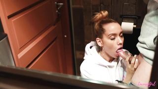 Public Amateur Teenager Blowjob in Toilet - LuxuryGirl