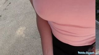 Public Agent Mexican Babe Frida Sante gives Roadside Blowjob and Fucking