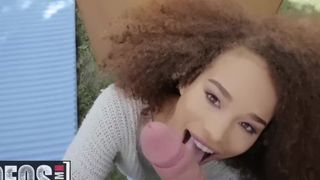 MOFOS - Cute ebony teen Cecilia Lion loves sneaky sex