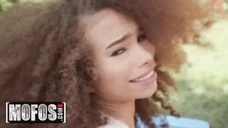 MOFOS - Cute ebony teen Cecilia Lion loves sneaky sex