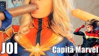JOI Cosplay CAPTAIN MARVEL Jerk off Instruction BBC Big Boobs Big ASS